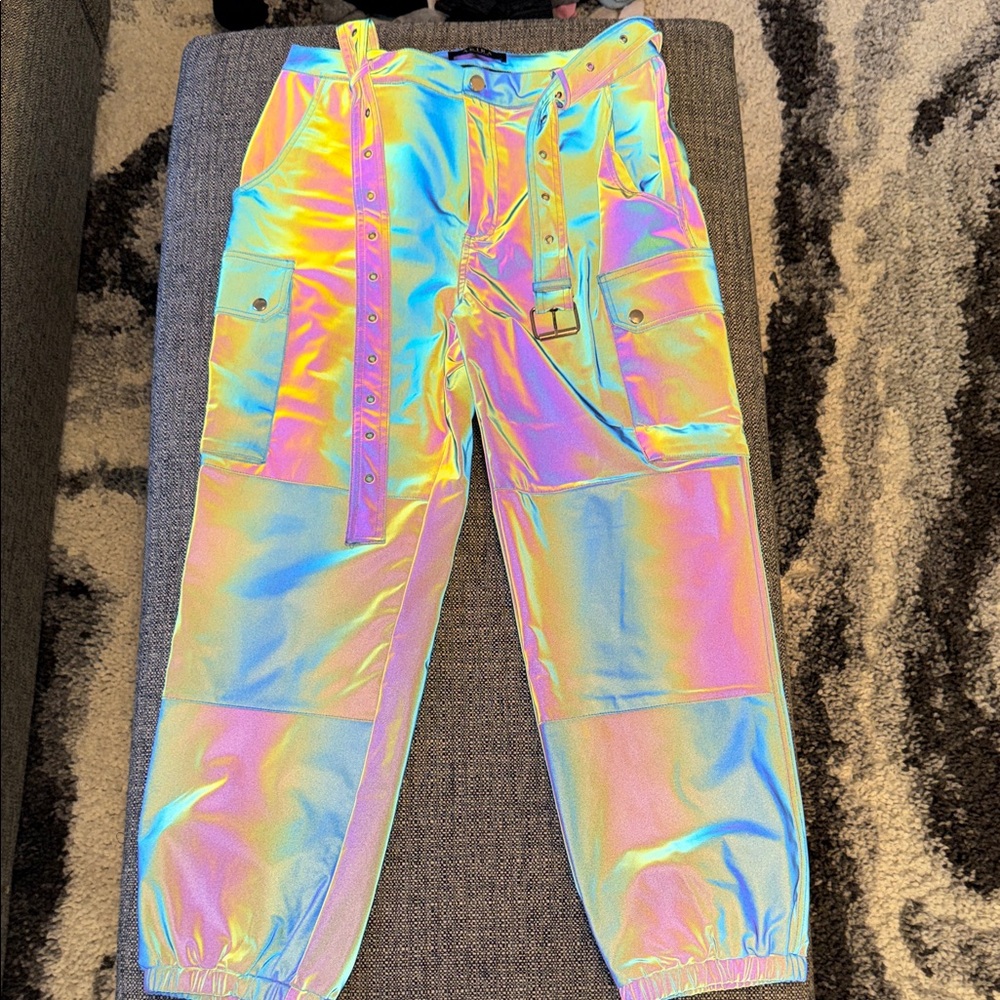 Holographic womens pants